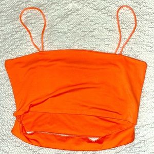 orange cami crop top